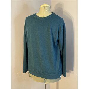 Orvis Mens Medium Green Soft Fleece Crewneck Pullover Sweater Sweatshirt